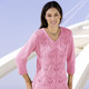 Pullover - Pullover in Mustermix – Farbe ROSENHOLZ Pullover - Pullover in Mustermix, in Größe 038 bis 054, in Farbe AZURBLAU