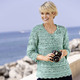 Pullover - Pullover aus Melangegarn – Farbe MINT-OLIV-MULTICOLOR Pullover - Pullover aus Melangegarn, in Größe 038 bis 054, in Farbe ROT-GELB-MULTICOLOR