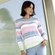 Pullover - Pullover in weichem Feinstrick – Farbe HELLBLAU-ROSA-MULTICOLOR – Ansicht 1 Pullover - Pullover in weichem Feinstrick, in Größe 036 bis 052, in Farbe HELLBLAU-ROSA-MULTICOLOR – Farbe HELLBLAU-ROSA-MULTICOLOR – Ansicht 1