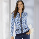 Shirtjacken - Shirtjacke mit Kontrastblende – Farbe MARINE-BLAU-WEISS – Ansicht 2 Shirtjacken - Shirtjacke mit Kontrastblende, in Größe 040 bis 054, in Farbe MARINE-BLAU-WEISS – Farbe MARINE-BLAU-WEISS – Ansicht 2