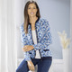 Shirtjacken - Shirtjacke mit Kontrastblende – Farbe MARINE-BLAU-WEISS – Ansicht 1 Shirtjacken - Shirtjacke mit Kontrastblende, in Größe 040 bis 054, in Farbe MARINE-BLAU-WEISS – Farbe MARINE-BLAU-WEISS – Ansicht 1