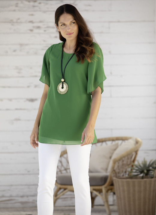 Mode - Unifarbene Tunika, in Größe 036 bis 054, in Farbe ROYALBLAU Ansicht 6