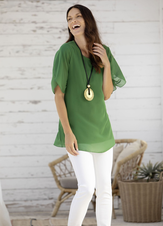 Mode - Unifarbene Tunika, in Größe 036 bis 054, in Farbe ROYALBLAU Ansicht 5