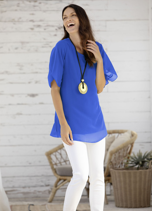 Tuniken - Unifarbene Tunika, in Größe 036 bis 054, in Farbe OLIV Ansicht 6