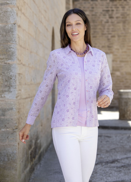 Sets - 2-teiliges Blusen Set, in Größe 036 bis 052, in Farbe HELLBLAU Ansicht 7