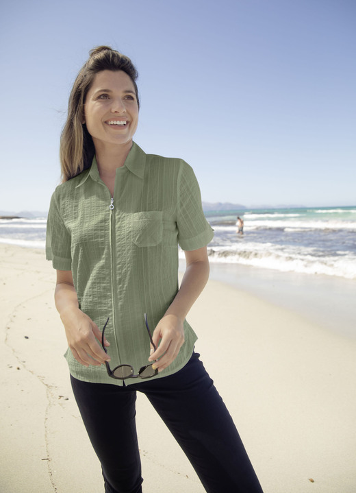 Tuniken - Kombistarke Blusenjacke, in Größe 036 bis 052, in Farbe PINK Ansicht 5