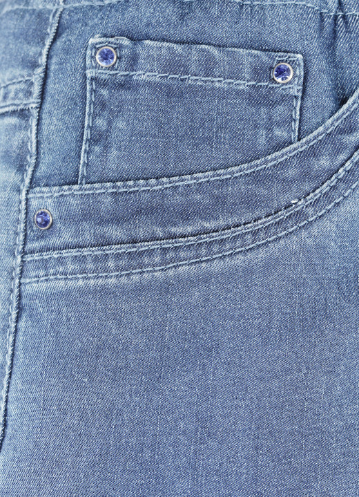 - Rock in gerader Schnittführung, in Größe 036 bis 052, in Farbe JEANSBLAU Ansicht 8