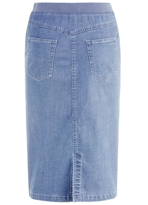 - Rock in gerader Schnittführung, in Größe 036 bis 052, in Farbe JEANSBLAU Ansicht 10