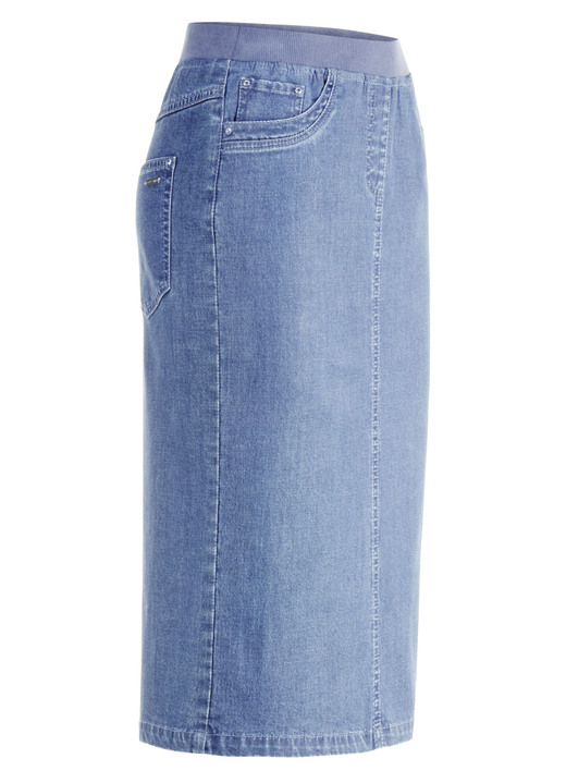 - Rock in gerader Schnittführung, in Größe 036 bis 052, in Farbe JEANSBLAU Ansicht 9