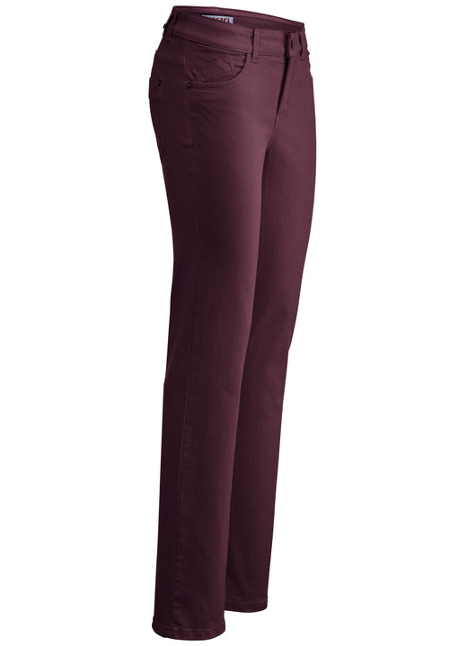 Hosen - Magic-Jeans in 5-Pocket-Form, in Größe 017 bis 050, in Farbe BORDEAUX Ansicht 1