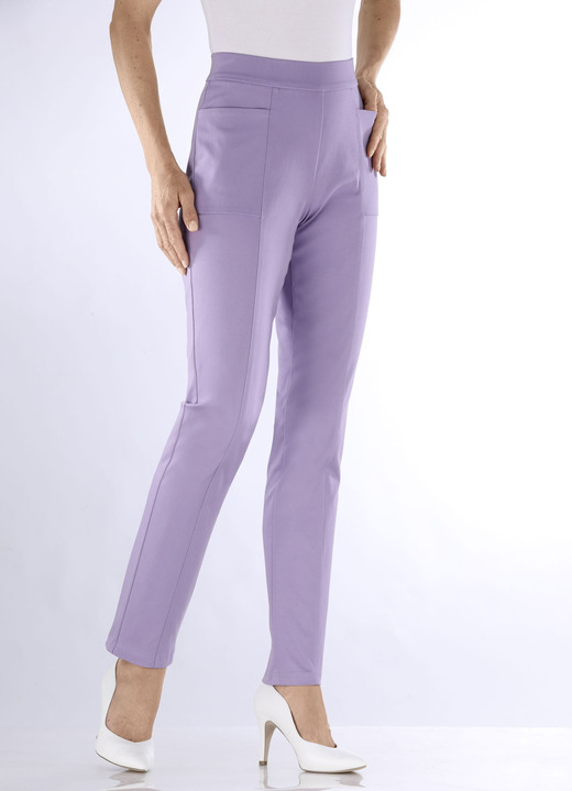 Hosen - Hose mit abgesteppten Teilungsnähten, in Größe 018 bis 052, in Farbe MINT Ansicht 6