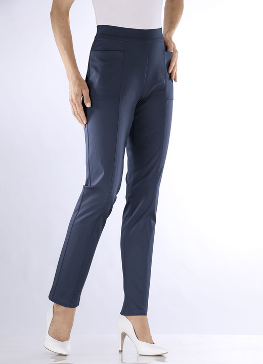 Hosen - Hose mit abgesteppten Teilungsnähten, in Größe 018 bis 052, in Farbe MINT Ansicht 9