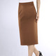 Röcke - Rock in schmaler Schnittführung, in Größe 018 bis 054, in Farbe MARINE – Farbe COGNAC – Ansicht 1