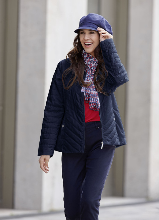 Jacken, Mäntel, Blazer - Jacke mit Reißverschlussleiste Jacken, Mäntel, Blazer - Jacke mit Reißverschlussleiste, in Größe 036 bis 052, in Farbe MARINE