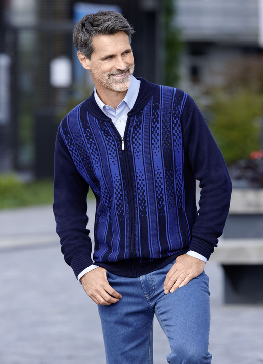 Hemden, Pullover & Shirts - Gemusterte Jacke in 2 Farben, in Größe 046 bis 062, in Farbe MINT Ansicht 3