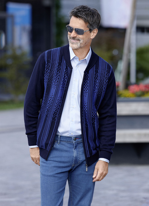 Hemden, Pullover & Shirts - Gemusterte Jacke in 2 Farben, in Größe 046 bis 062, in Farbe MINT Ansicht 4