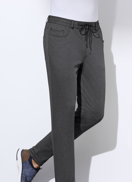 Hosen - Superstretch-Hose mit Gummibund in 3 Farben, in Größe 024 bis 062, in Farbe SCHWARZ Ansicht 7