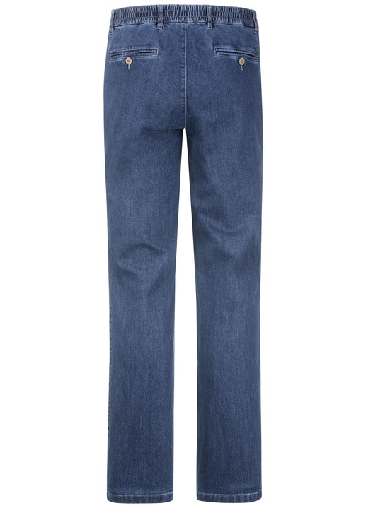 Hosen - Jeans mit Gummibund in 3 Farben Ansicht 3 Hosen - Jeans mit Gummibund in 3 Farben, in Größe 024 bis 062, in Farbe JEANSBLAU Ansicht 3