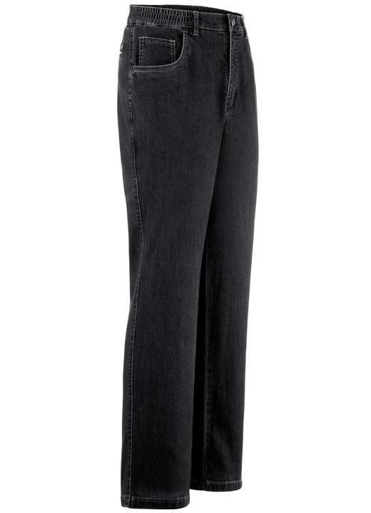 Hosen - Jeans mit Gummibund in 3 Farben Ansicht 8 Hosen - Jeans mit Gummibund in 3 Farben, in Größe 024 bis 062, in Farbe JEANSBLAU Ansicht 8
