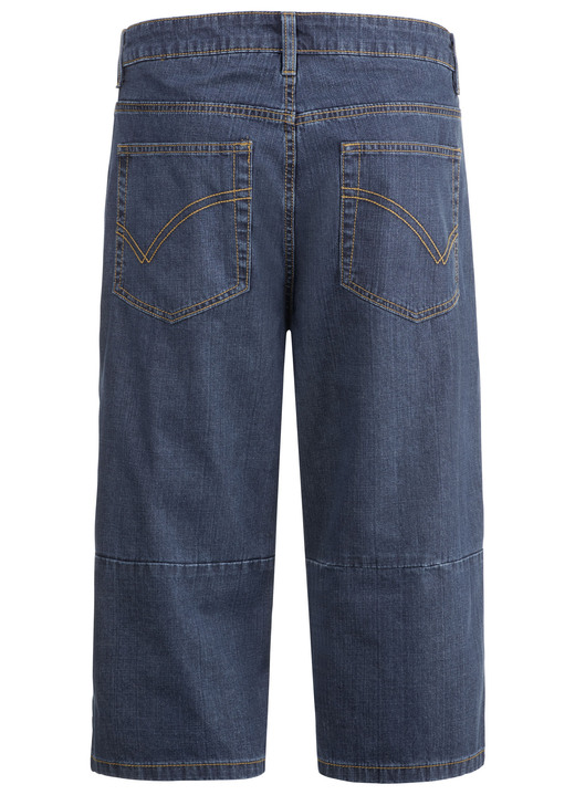 Hosen - Luftige Long-Bermudas in 2 Farben, in Größe 046 bis 064, in Farbe JEANSBLAU Ansicht 6