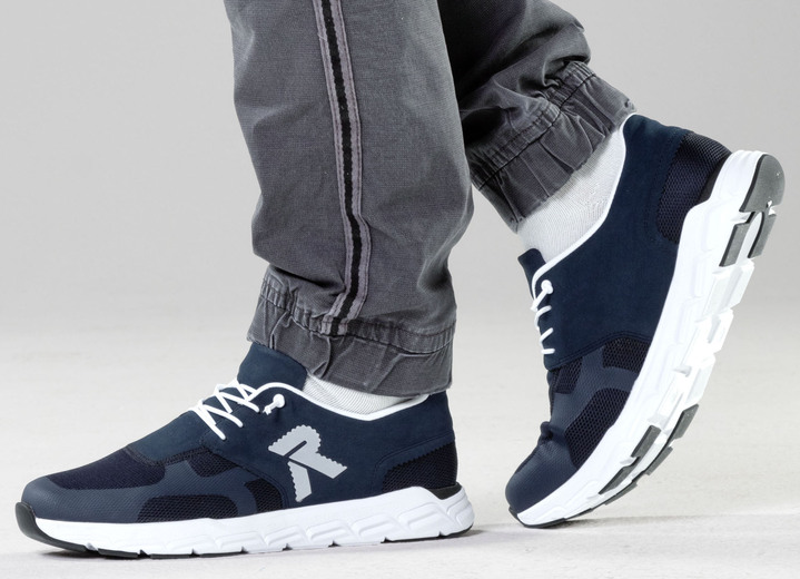 Slipper & Schnürschuhe - Rieker Sneaker mit elastischer Zierschnürung, in Größe 040 bis 047, in Farbe SCHWARZ Ansicht 14