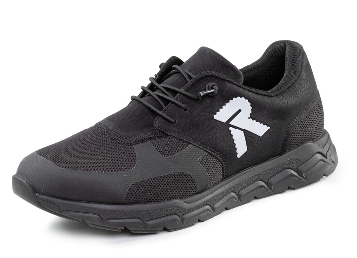 Slipper & Schnürschuhe - Rieker Sneaker mit elastischer Zierschnürung, in Größe 040 bis 047, in Farbe SCHWARZ Ansicht 1