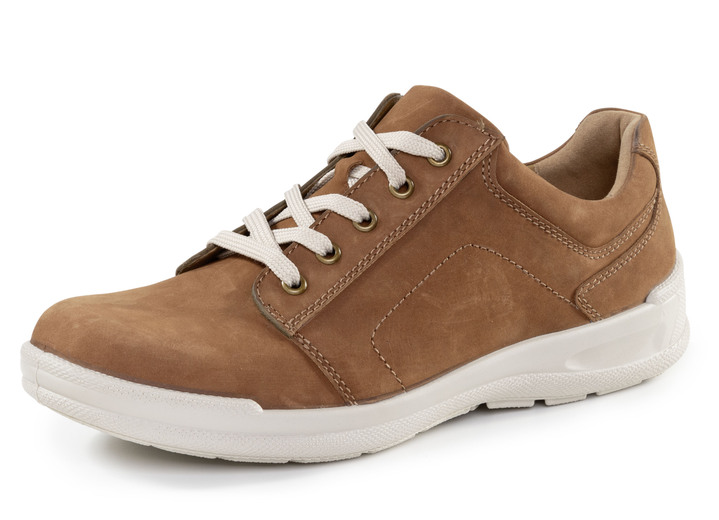 Slipper & Schnürschuhe - GINO GALANTE Schnürschuh aus bestem Rind-Nubukleder, in Größe 040 bis 050, in Farbe MARINE Ansicht 4