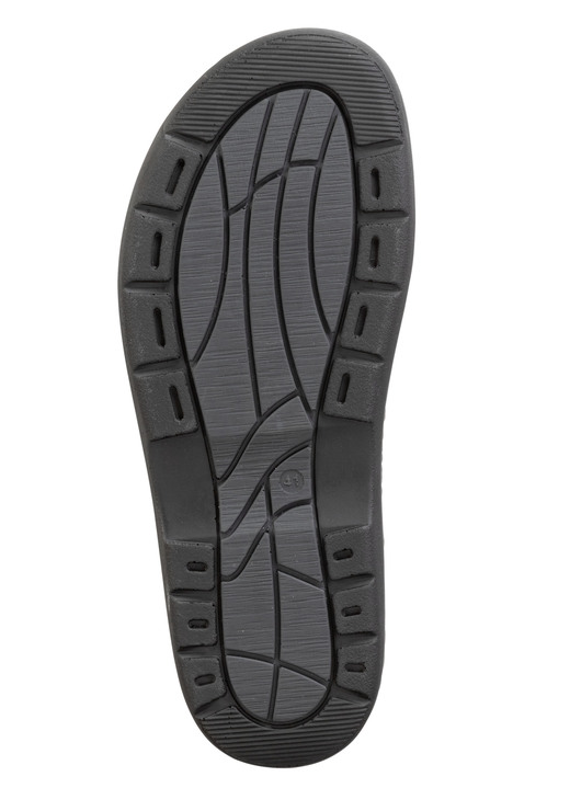 Sandalen & Pantoletten - GINO GALANTE, bequeme Herren-Pantoletten, Weite H, mit herausnehmbarem Fußbett, in Größe 040 bis 047, in Farbe SCHWARZ Ansicht 3