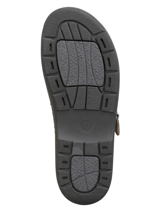 Sandalen & Pantoletten - GINO GALANTE Clog aus genarbtem Nappaleder, in Größe 039 bis 046, in Farbe SCHWARZ Ansicht 3