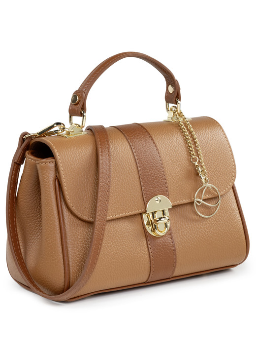 Taschen - Laurina Tasche aus genarbtem Kalb-Nappaleder, in Farbe COGNAC Ansicht 1