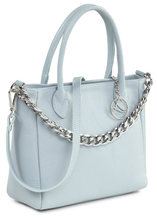 Taschen - Laurina Tasche aus genarbtem Kalb-Nappaleder mit Zierkette, in Farbe SCHWARZ Ansicht 4