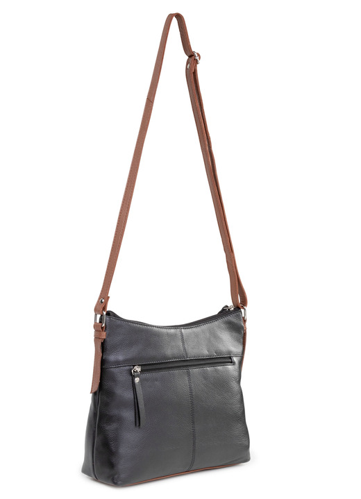 Taschen - Laurina, Tasche, Damen, mit verstellbarem Umhängeriemen, in Farbe SCHWARZ-COGNAC Ansicht 2