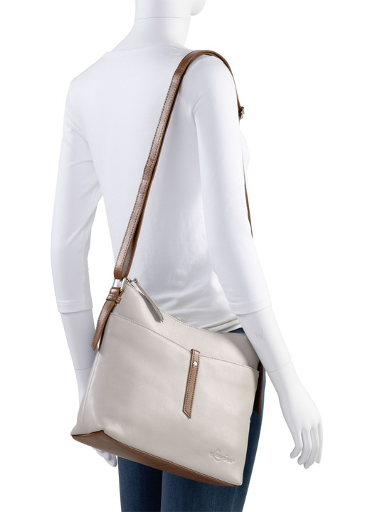 Taschen - Laurina, Tasche, Damen, mit verstellbarem Umhängeriemen, in Farbe SCHWARZ-COGNAC Ansicht 6