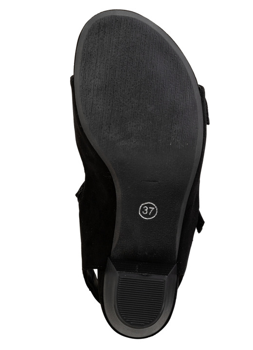 Komfortschuhe - Andrea Conti, modische Damen-Sandaletten, Weite G, mit Klettverschluss, in Größe 036 bis 042, in Farbe SCHWARZ Ansicht 3