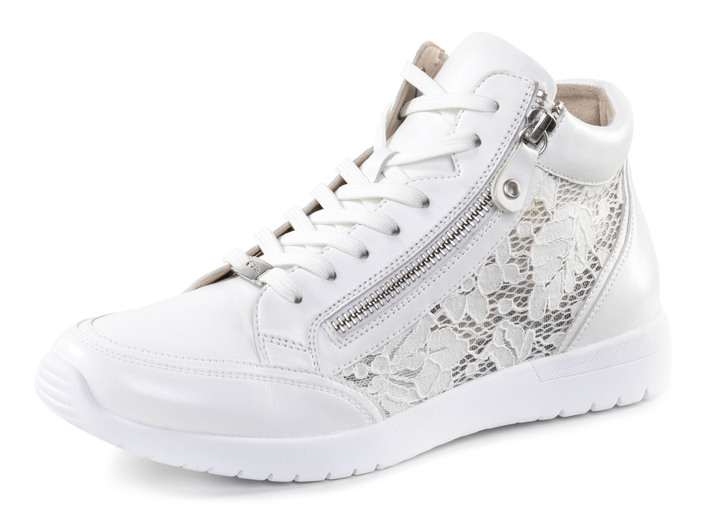 Komfortschuhe - ELENA EDEN, schicke Damen-Boots, Weite G, mit herausnehmbarem Fußbett, in Größe 036 bis 042, in Farbe WEISS Ansicht 1