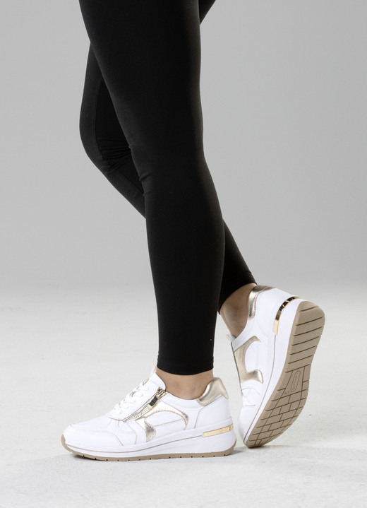 Komfortschuhe - ELENA EDEN, sytlische Damen-Sneaker, Weite H, mit herausnehmbarem Fußbett, in Größe 036 bis 042, in Farbe BLAU-WEISS Ansicht 12