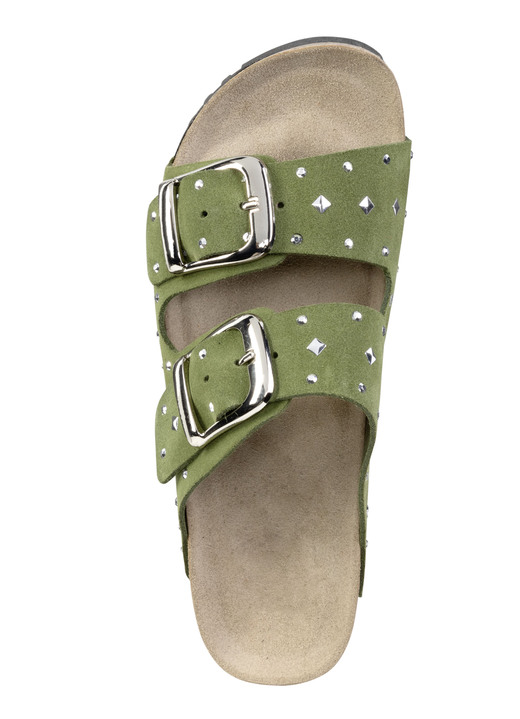 Sandaletten & Pantoletten - ELENA EDEN Pantolette mit angesagtem Nietenbesatz, in Größe 036 bis 042, in Farbe BEIGE Ansicht 5