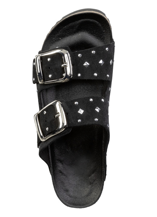 Sandaletten & Pantoletten - ELENA EDEN Pantolette mit angesagtem Nietenbesatz, in Größe 036 bis 042, in Farbe BEIGE Ansicht 8