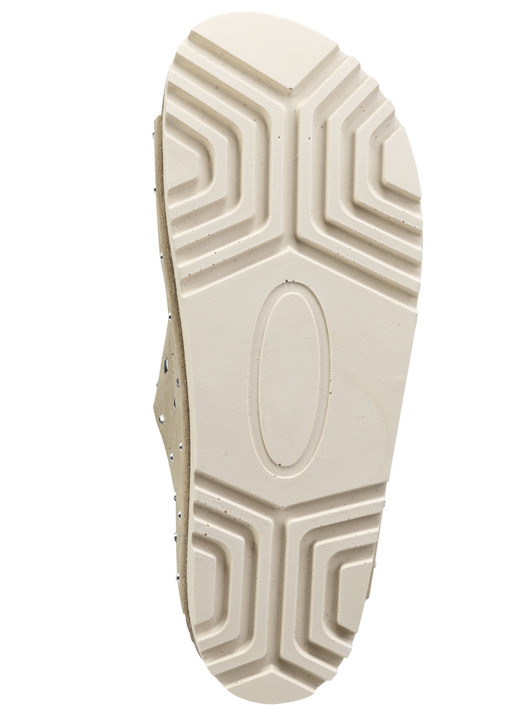 Sandaletten & Pantoletten - ELENA EDEN Pantolette mit angesagtem Nietenbesatz, in Größe 036 bis 042, in Farbe BEIGE Ansicht 3