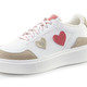 Komfortschuhe - ELENA EDEN Sneaker mit niedlichen Herzchen besetzt, in Größe 035 bis 041, in Farbe WEISS-BUNT – Farbe WEISS-BUNT – Ansicht 1