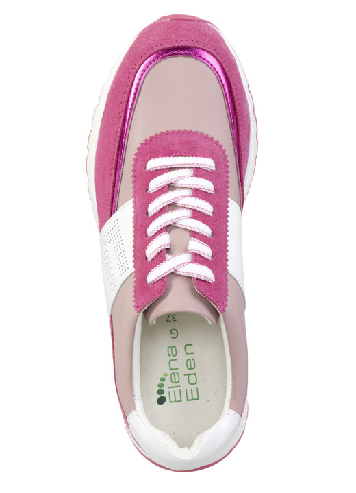 Komfortschuhe - ELENA EDEN Sneaker mit Zier-Perforation, in Größe 036 bis 042, in Farbe PINK-WEISS Ansicht 2