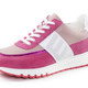 Komfortschuhe - ELENA EDEN Sneaker mit Zier-Perforation, in Größe 036 bis 042, in Farbe PINK-WEISS – Farbe PINK-WEISS – Ansicht 1