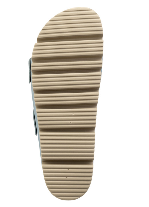 Komfortschuhe - ELENA EDEN, bequeme Damen-Pantoletten, Weite H, mit Klettspange, in Größe 036 bis 042, in Farbe HELLBLAU Ansicht 3