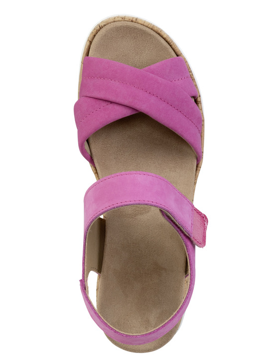 Komfortschuhe - ELENA EDEN, bequeme Damen-Sandalen, Weite H, mit herausnehmbarem Fußbett, in Größe 035 bis 041, in Farbe PINK Ansicht 2