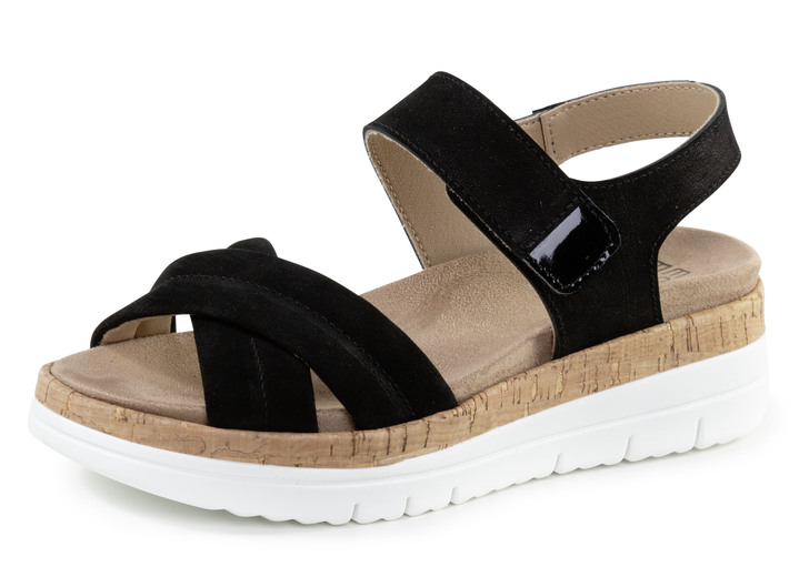 Komfortschuhe - ELENA EDEN, bequeme Damen-Sandalen, Weite H, mit herausnehmbarem Fußbett, in Größe 035 bis 041, in Farbe PINK Ansicht 4