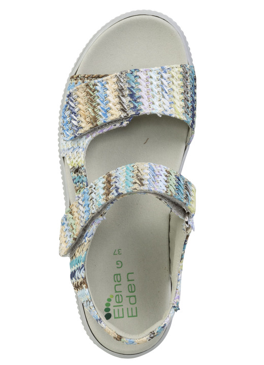 Komfortschuhe - ELENA EDEN Sandale aus interessantem Bast-Material, in Größe 036 bis 042, in Farbe BEIGE-MULTI Ansicht 5