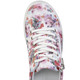 Komfortschuhe - Gemini Schnür-Sneaker aus beschichtetem, floral bedrucktem Nappaleder, in Größe 036 bis 042, in Farbe WEISS-PINK – Farbe WEISS-PINK – Ansicht 2
