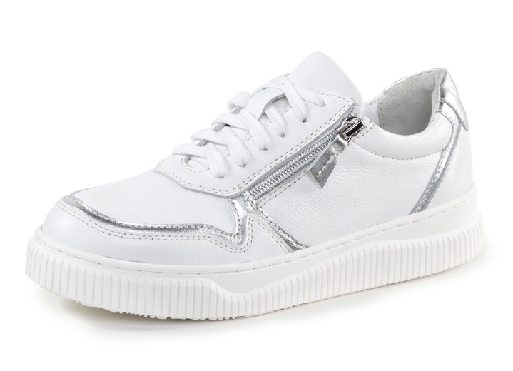 Komfortschuhe - ELENA EDEN Sneaker mit Kontrast-Besätzen, in Größe 036 bis 042, in Farbe WEISS Ansicht 1