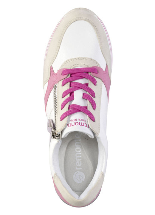 Komfortschuhe - Remonte Schnür-Sneaker aus Nappaleder, in Größe 036 bis 042, in Farbe CREME-BUNT Ansicht 2