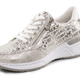 Komfortschuhe - Rieker Schnür-Sneaker aus bedrucktem Synthetikmaterial, in Größe 036 bis 042, in Farbe HELLBLAU-SILBER – Farbe HELLGRAU-SILBER – Ansicht 1